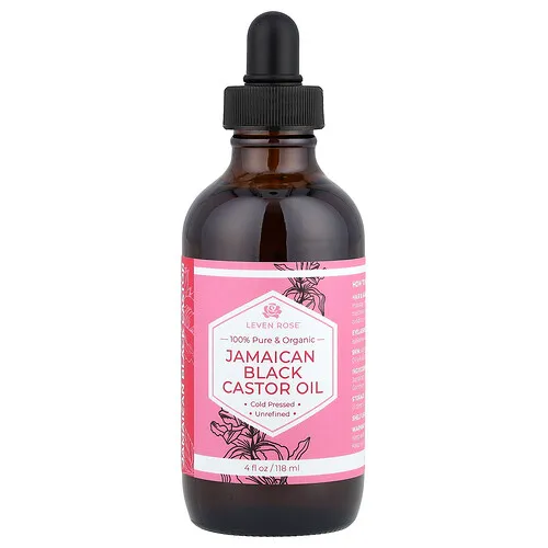 Leven Rose, Aceite de ricino negro de Jamaica, 100 % puro y orgánico, 118 ml (4 oz. líq.)