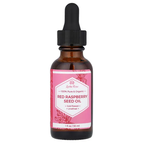 Leven Rose, Aceite de semilla de frambuesa roja, 100 % puro y orgánico, 30 ml (1 oz. líq.)