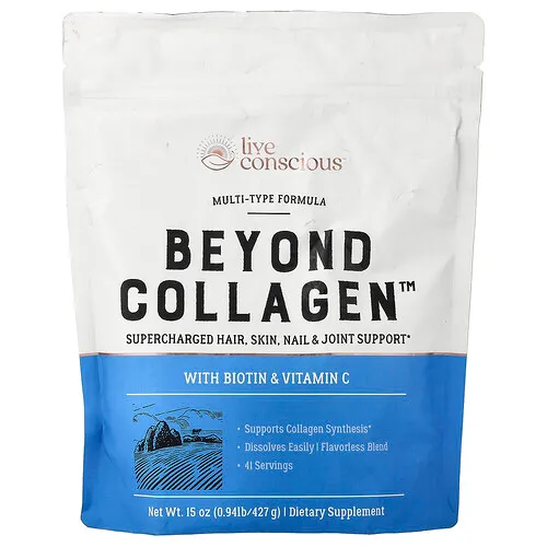 Live Conscious, Más allá del colágeno, Con biotina y vitamina C, 427 g (15 oz)