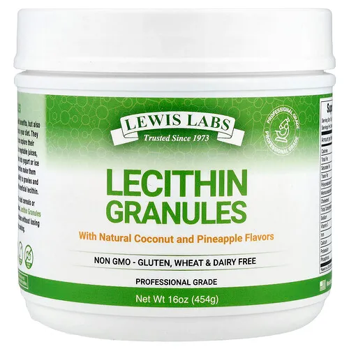 Lewis Labs, Gránulos de lecitina, Coco y piña naturales`` 454 g (16 oz)