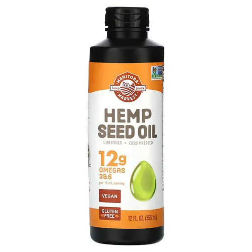 Manitoba Harvest, Aceite de semilla de cáñamo, prensado en frío`` 355 ml (12 oz. Líq.)