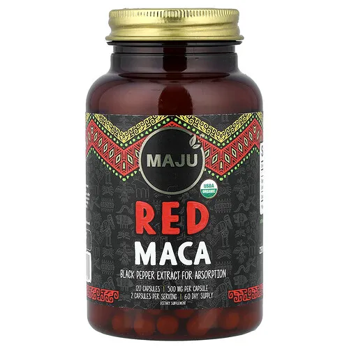 Maju Superfoods, Maca roja, 120 cápsulas