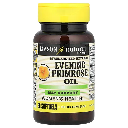 Mason Natural, Aceite de onagra, 60 cápsulas blandas