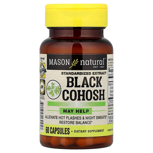 Mason Natural, Cimífuga, Extracto estandarizado, 60 cápsulas (40 mg por cápsula)