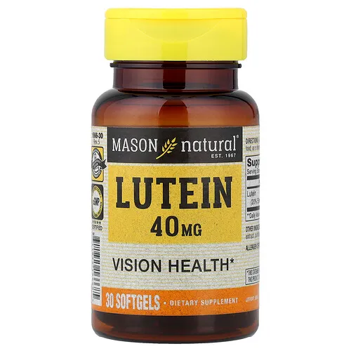 Mason Natural, Luteína, 40 mg, 30 cápsulas blandas