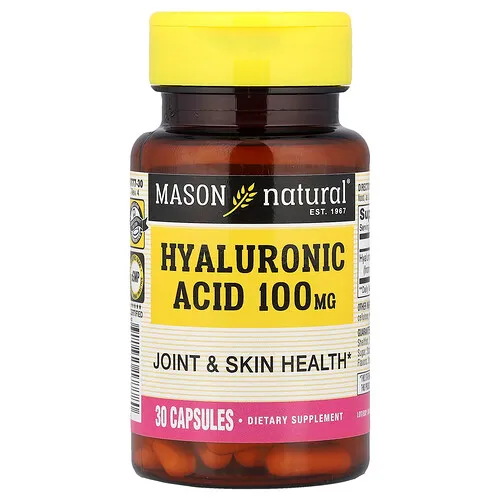 Mason Natural, Ácido hialurónico, 100 mg, 30 cápsulas