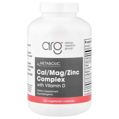 Metabolic Maintenance, Complejo de calcio, magnesio y zinc con vitamina D, 240 cápsulas vegetales