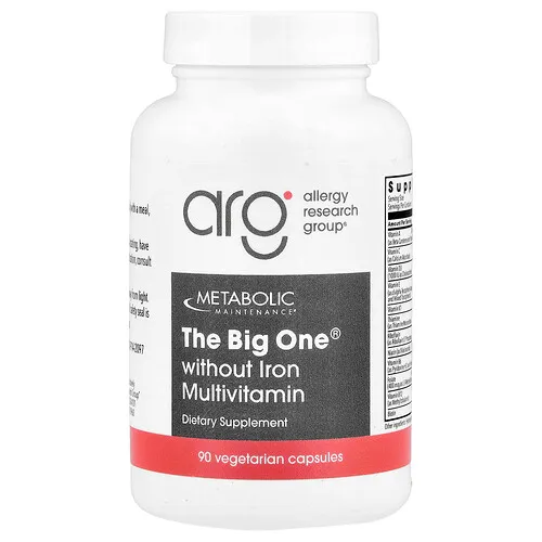 Metabolic Maintenance, Suplemento multivitamínico sin hierro Big One®, 90 cápsulas vegetales