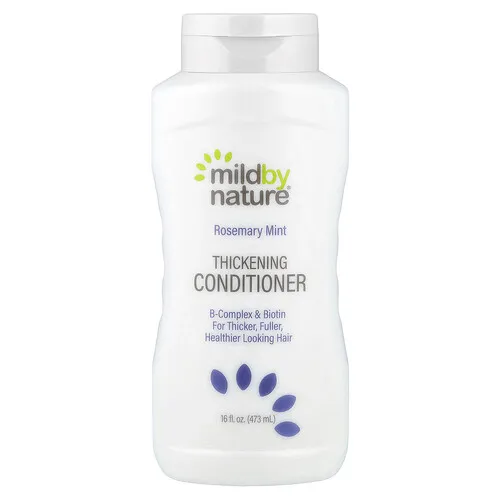 Mild By Nature, Acondicionador engrosador, Complejo de vitaminas B y biotina, Romero y menta, 473 ml (16 oz. líq.)