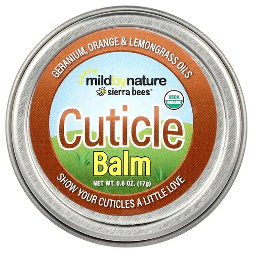 Mild By Nature, Sierra Bees™, Bálsamo para el cuidado de las cutículas, Geranio, naranja y limoncillo, 17 g (0,6 oz)