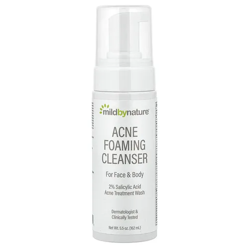 Mild By Nature, Espuma de limpieza contra el acné, 162 ml (5,5 oz. líq.)