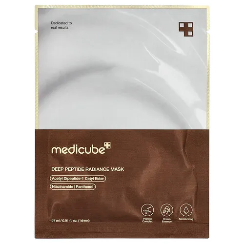 Medicube, Mascarilla de belleza con péptidos y luminosidad profunda, 1 mascarilla, 27 ml (0,91 oz. líq.)