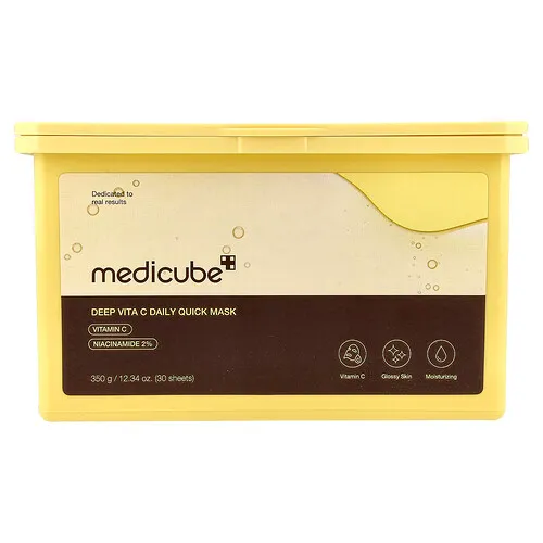 Medicube, Mascarilla de belleza rápida y diaria con vitamina C profunda, 30 mascarillas, 350 g (12,34 oz)