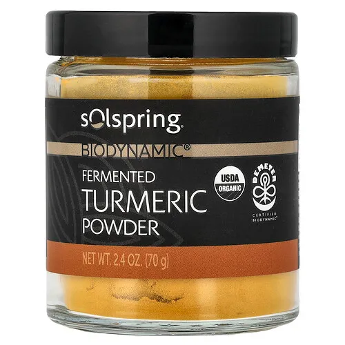 Dr. Mercola, Solspring®, Biodynamic®, Cúrcuma fermentada en polvo, 70 g (2,4 oz)
