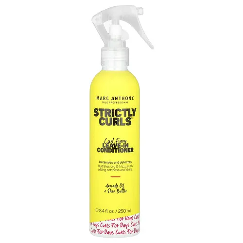 Marc Anthony, Strictly Curls®, Curl Envy, Acondicionador sin enjuague para rizos, Aceite de aguacate y manteca de karité, 250 ml (8,4 oz. líq.)