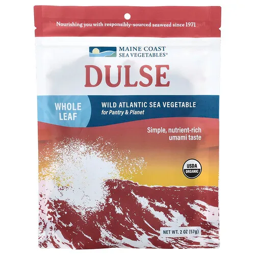 Maine Coast Sea Vegetables, Dulse, Hoja entera, 57 g (2 oz)