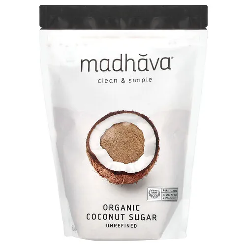 Madhava, Azúcar de coco orgánico, Sin refinar, 454 g (16 oz)