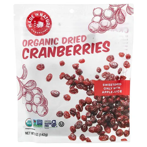 Made in Nature, Arándanos rojos deshidratados orgánicos, 142 g (5 oz)