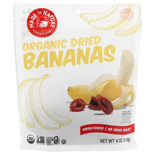 Made in Nature, Plátano orgánico deshidratado, 113 g (4 oz)