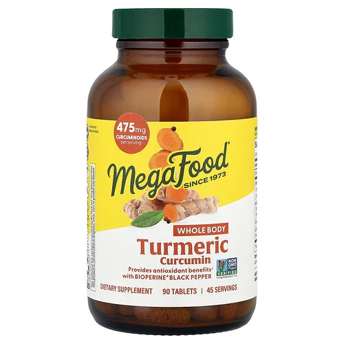 MegaFood, Curcumina de cúrcuma, 90 comprimidos
