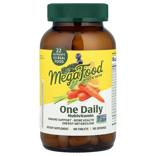 MegaFood, Suplemento multivitamínico de una ingesta diaria, 180 comprimidos