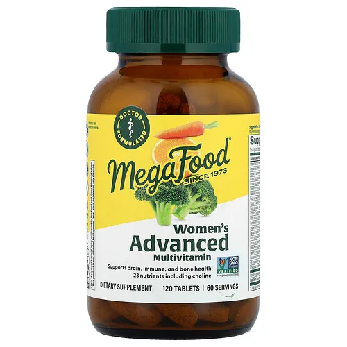 MegaFood, Suplemento multivitamínico para mujeres, 120 comprimidos