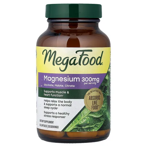 MegaFood, Magnesio, 60 cápsulas