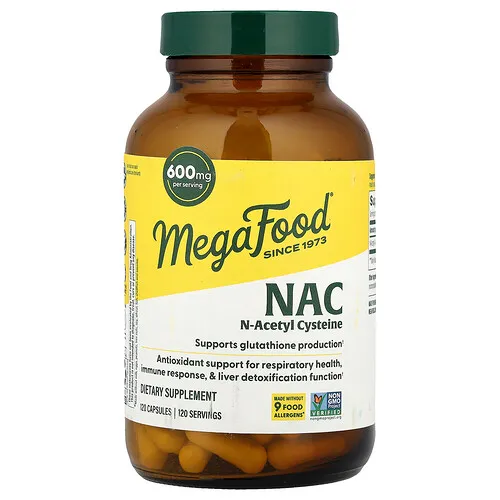 MegaFood, NAC, 600 mg, 120 cápsulas