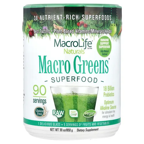 Macrolife Naturals, Macro Greens, Superfood (Super Alimento), 30 oz (850 g)