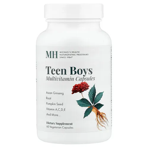Michael's Health, Suplemento multivitamínico para adolescentes varones, 60 cápsulas vegetales