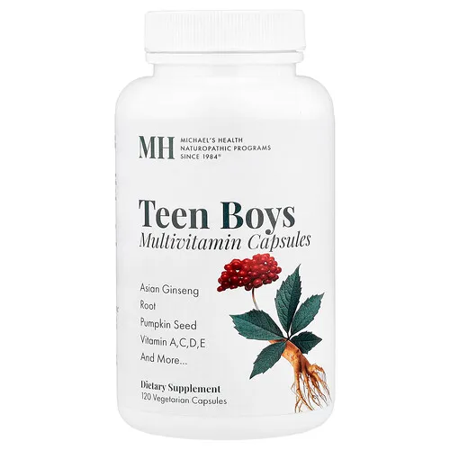 Michael's Health, Suplemento multivitamínico para adolescentes varones, 120 cápsulas vegetales