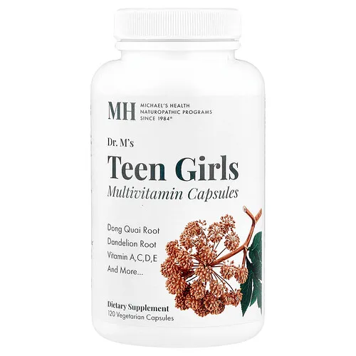 Michael's Health, Suplemento multivitamínico para chicas adolescentes, 120 cápsulas vegetales