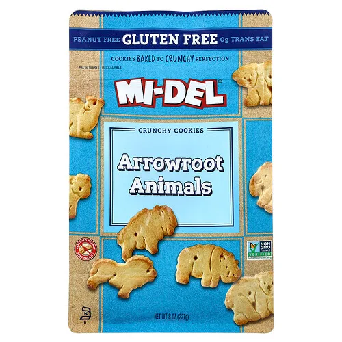 Mi-Del Cookies, Galletas crujientes, Animales de arrurruz, 227 g (8 oz)