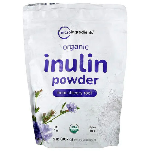 Micro Ingredients, Inulina orgánica en polvo proveniente de la raíz de achicoria, 907 g (2 lb)
