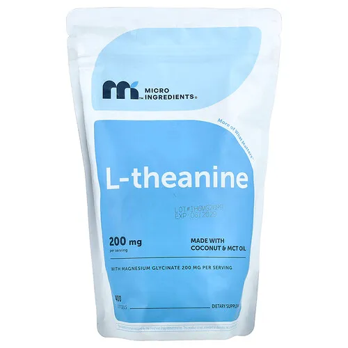 Micro Ingredients, L-teanina, 400 cápsulas blandas