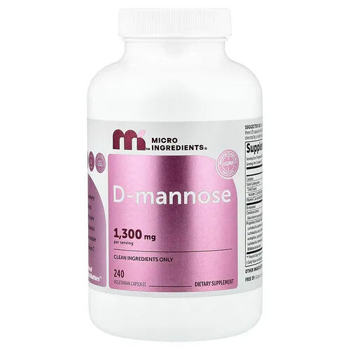 Micro Ingredients, D-manosa, 240 cápsulas vegetales
