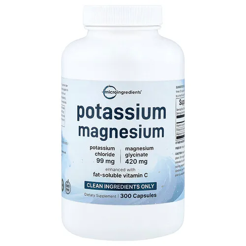 Micro Ingredients, Potasio y magnesio, 300 cápsulas