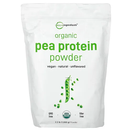 Micro Ingredients, Proteína de guisante orgánico en polvo, 1000 g (2,2 lb)