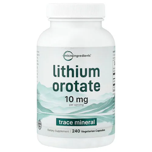 Micro Ingredients, Orotato de litio, 240 cápsulas vegetales (5 mg por cápsula)