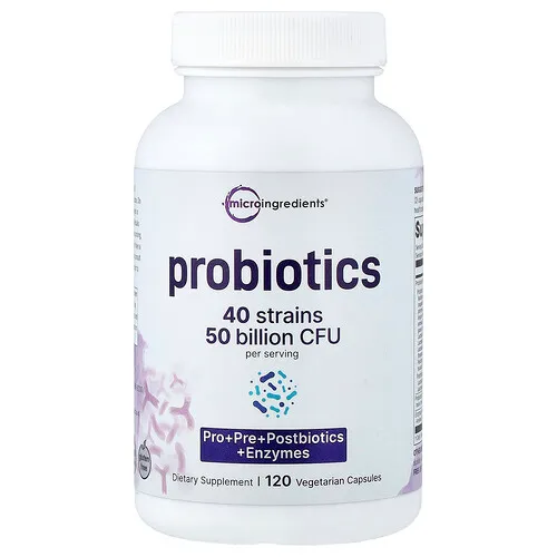 Micro Ingredients, Probióticos, 120 cápsulas vegetales