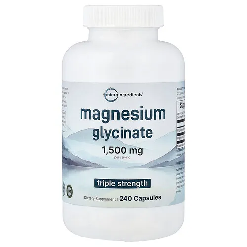 Micro Ingredients, Glicinato de magnesio, 240 cápsulas