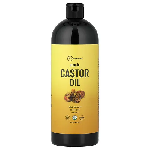 Micro Ingredients, Aceite de ricino orgánico, 946 ml (32 oz. líq.)