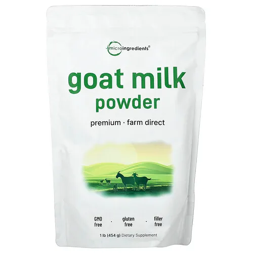 Micro Ingredients, Leche de cabra en polvo, 454 g (1 lb)