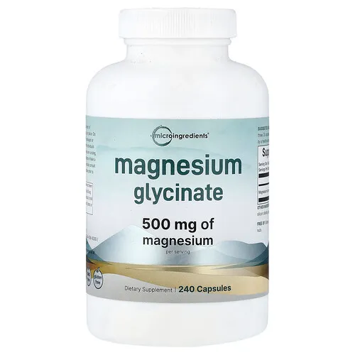 Micro Ingredients, Glicinato de magnesio, 240 cápsulas (166 mg por cápsula)