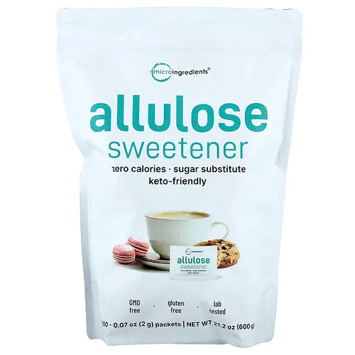 Micro Ingredients, Endulzante de alulosa, 300 sobres, 2 g (0,07 oz) cada uno