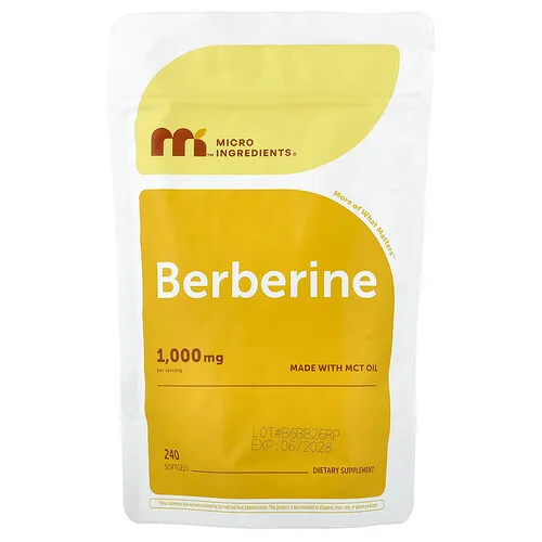 Micro Ingredients, Berberina, 240 cápsulas blandas (250 mg por cápsula blanda)