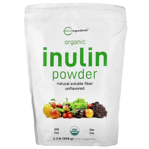 Micro Ingredients, Inulina orgánica en polvo, Sin sabor, 998 g (2,2 lb)