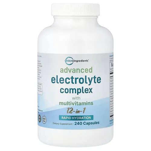 Micro Ingredients, Complejo de electrolitos avanzado con multivitaminas, 240 cápsulas