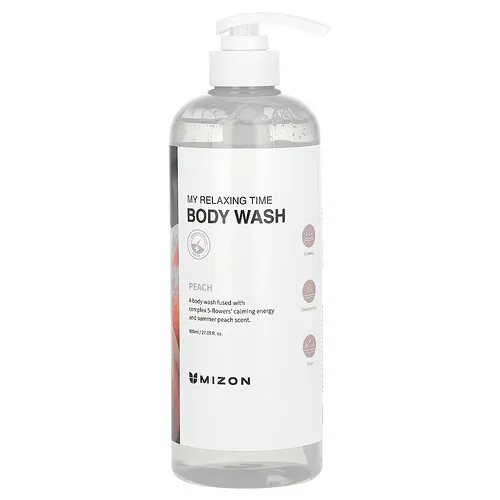 Mizon, My Relaxing Time, Jabón líquido para el cuerpo, Melocotón, 800 ml (27,05 oz. líq.)