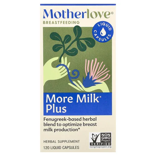 Motherlove, Lactancia, Más leche y más, 120 cápsulas con contenido líquido